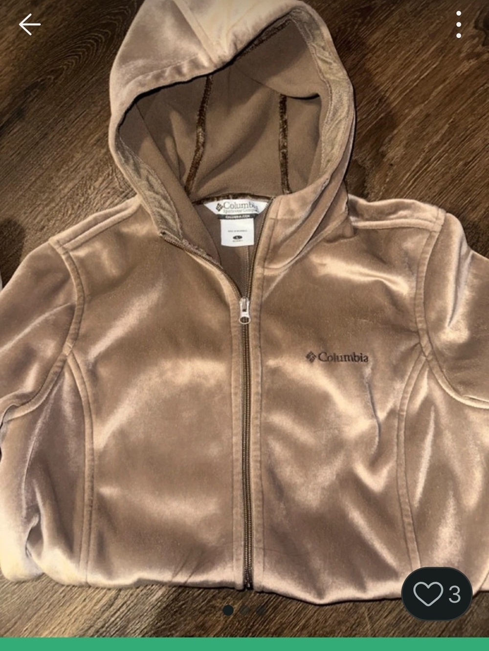 Columbia Women's Light Brown Hooded Fleece Jacket